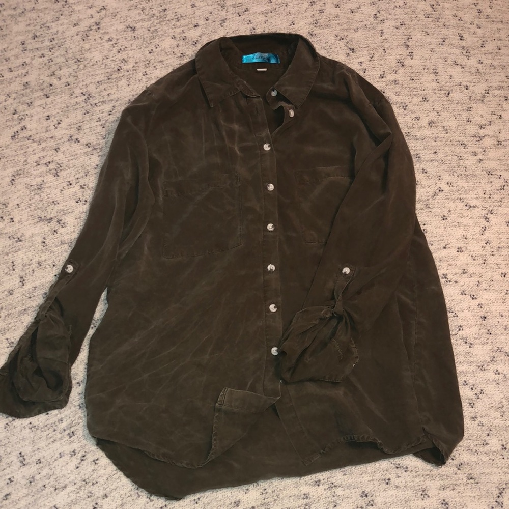 Green button up